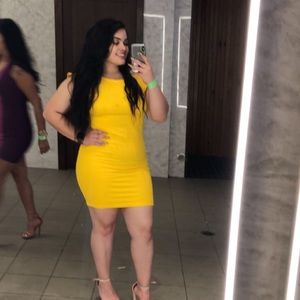 Fashion Nova yellow dress